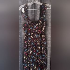 Love Sam Woodstock Floral Maxi Ruffle Dress
